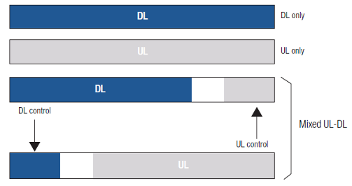 different numerologies can be transmitted on the same carrier