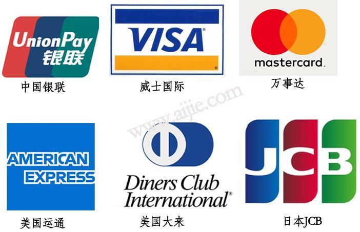 所以我们会在信用卡卡面看到例如visa标志了解下国际6大卡组织