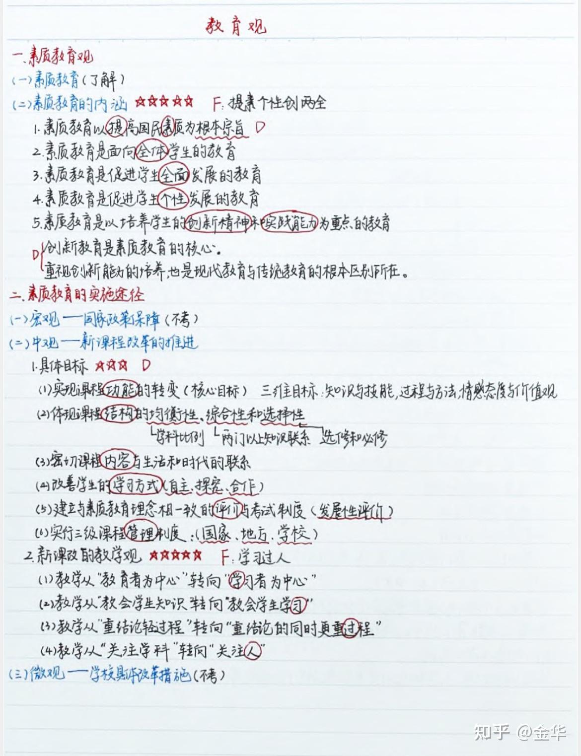 综合素质手写笔记 知乎 