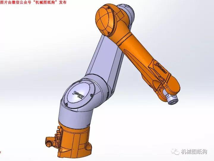 機器人staublitx90工業機械臂外觀模型3d圖紙solidworks設計