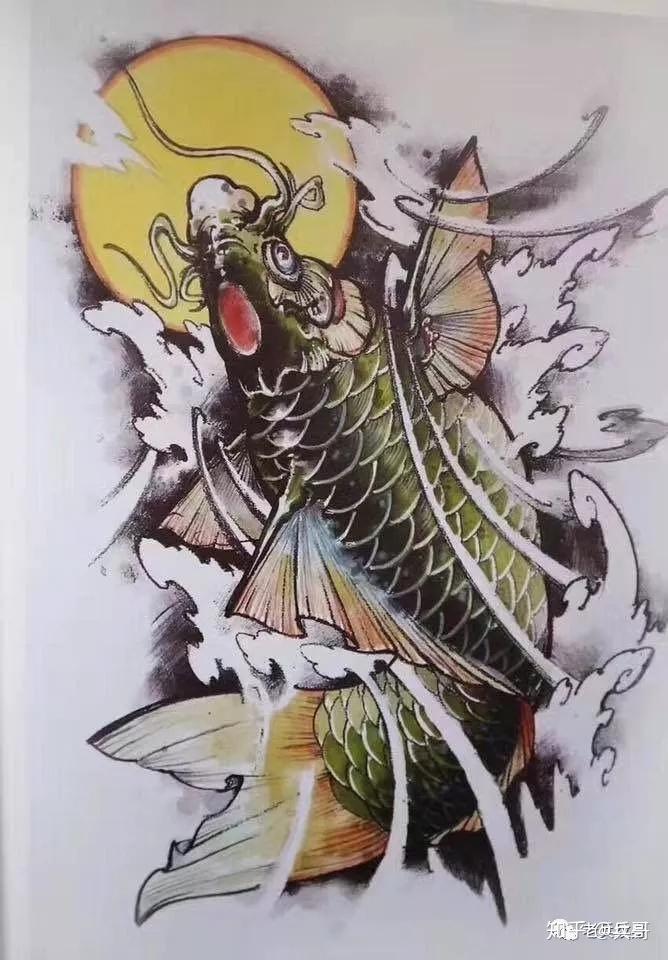 纹身素材第3期——日式传统风格锦鲤纹身