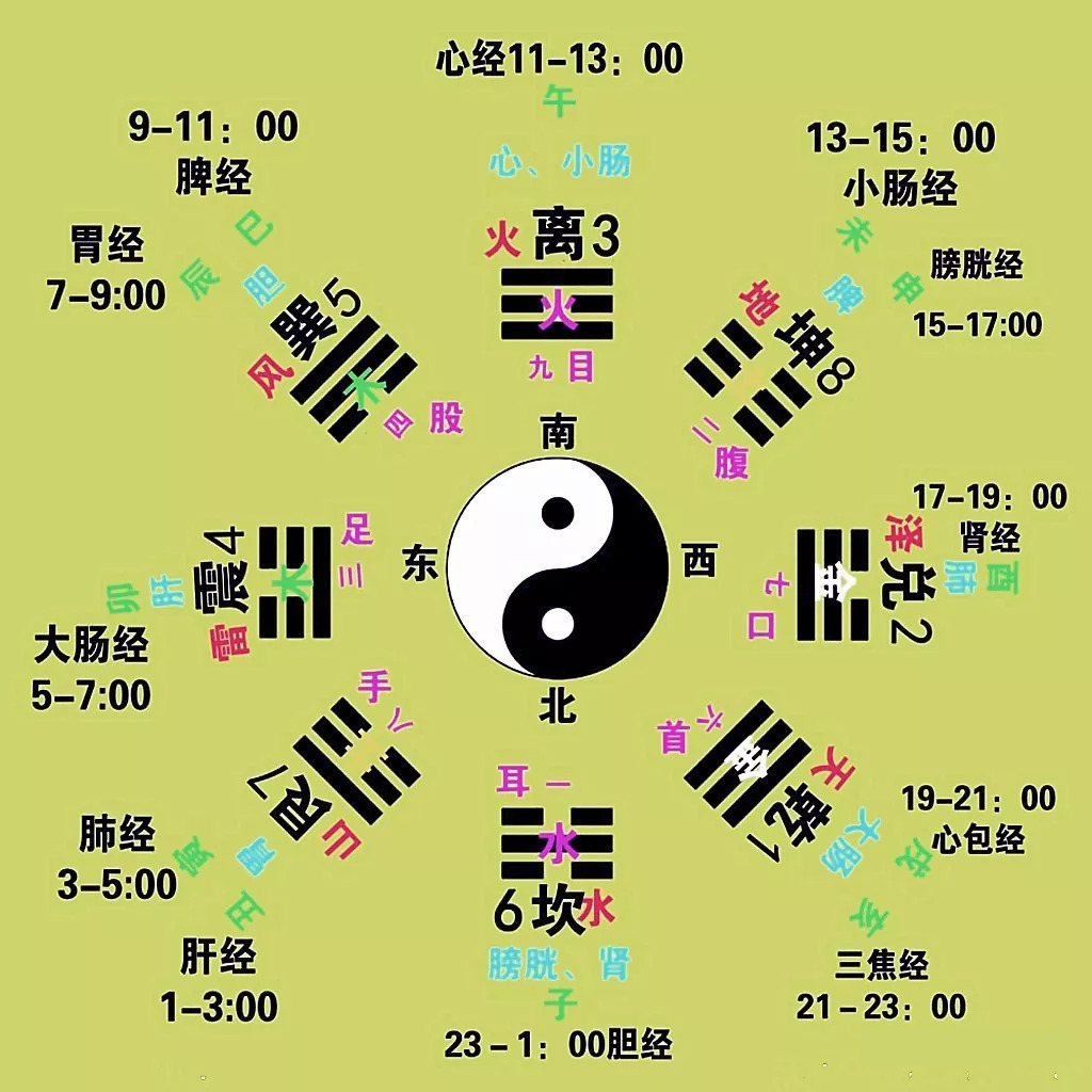 人体八卦图表图片