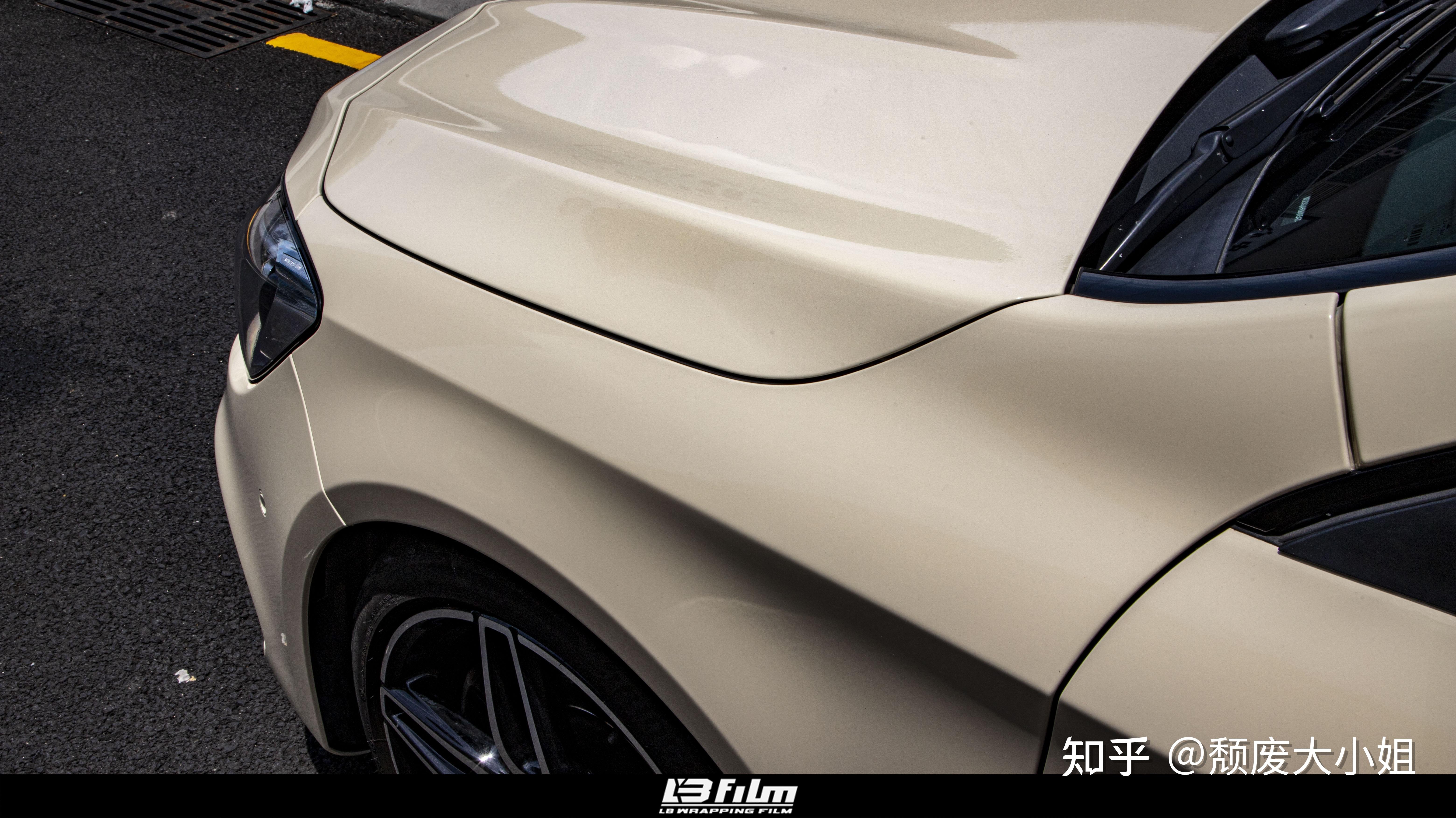 柔和稳重耐人寻味的颜色lb卡其米兰改色膜