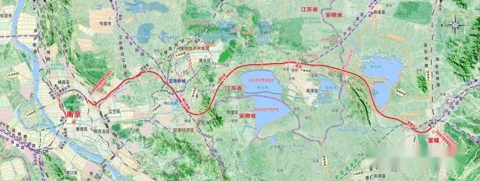 宁宣高铁高淳规划地图图片