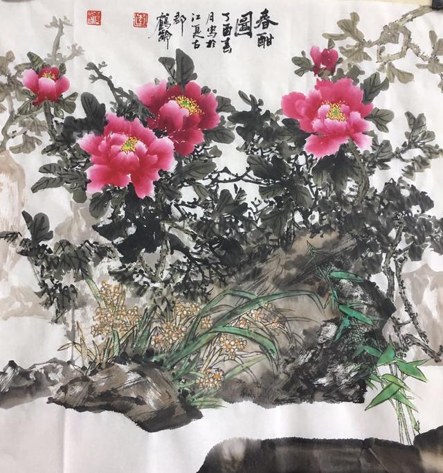 画家李鹤龄花鸟儒雅灵动山川绮丽婉约