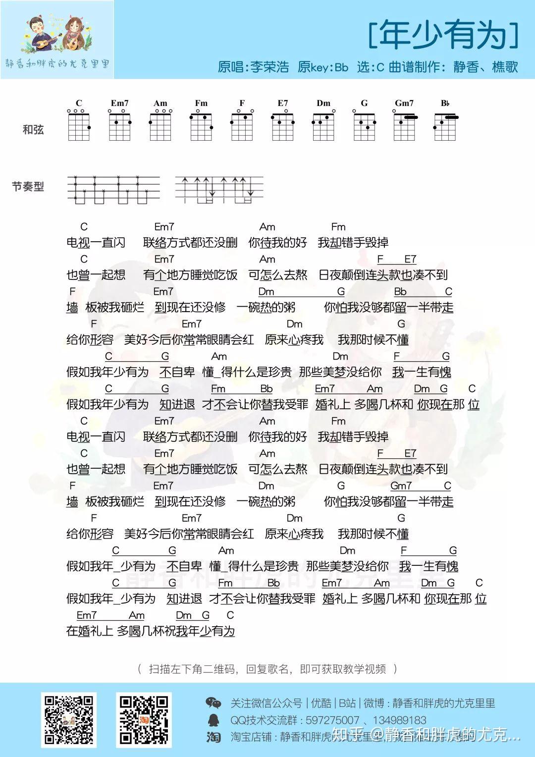 【the unknown】教学篇(中) | 尤克里里指弹教学 曲谱【高难警告