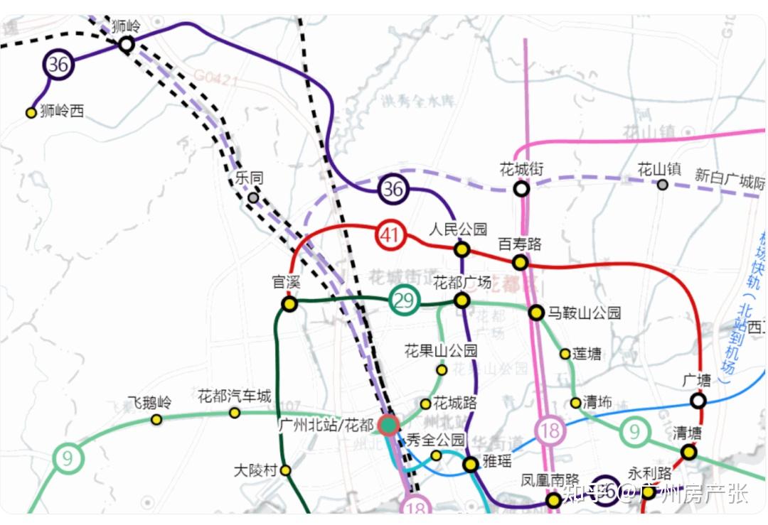佛莞城际黄埔建机场地铁36号线广州综合交通体系规划曝光