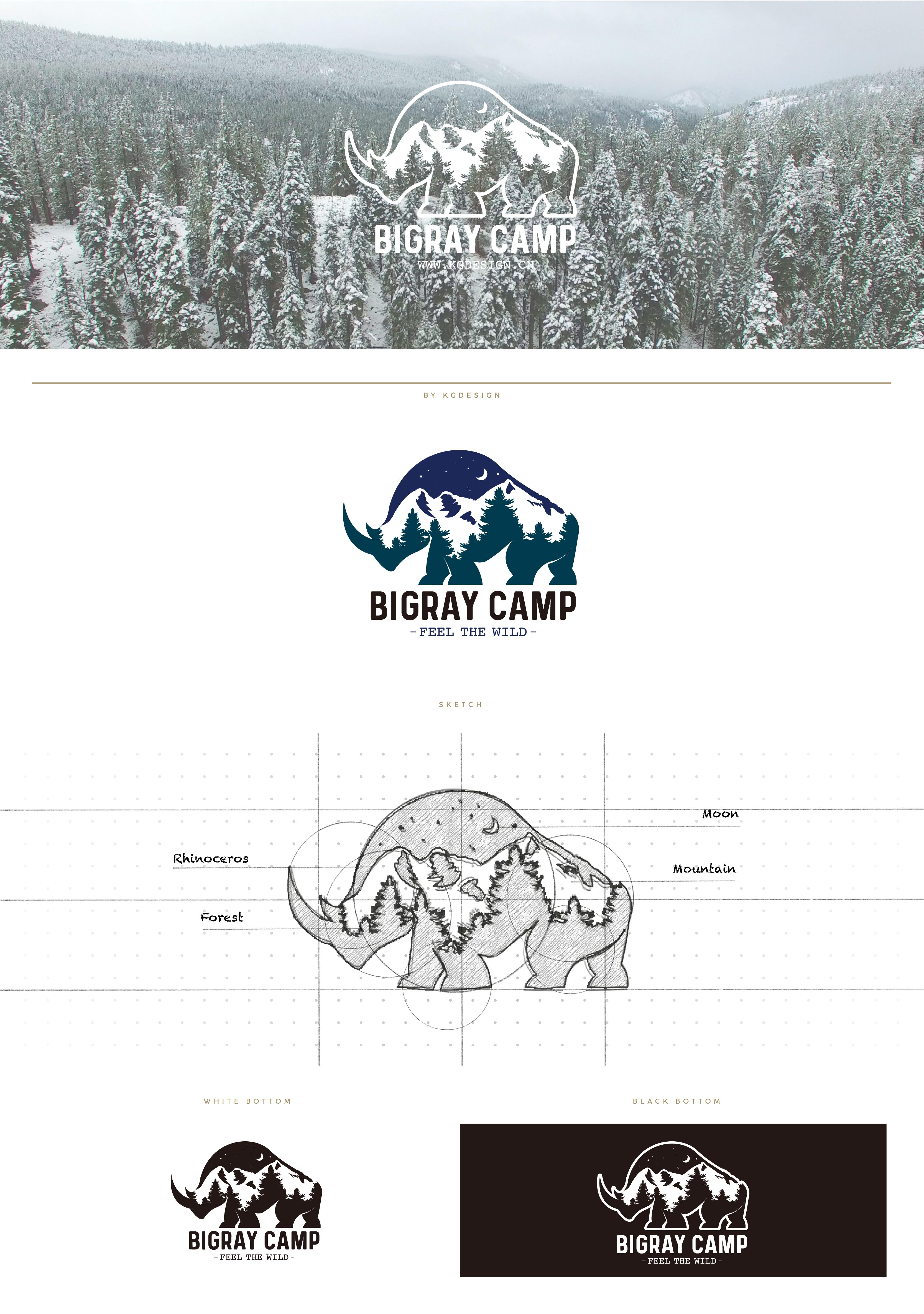 户外品牌logo设计——bigray camp