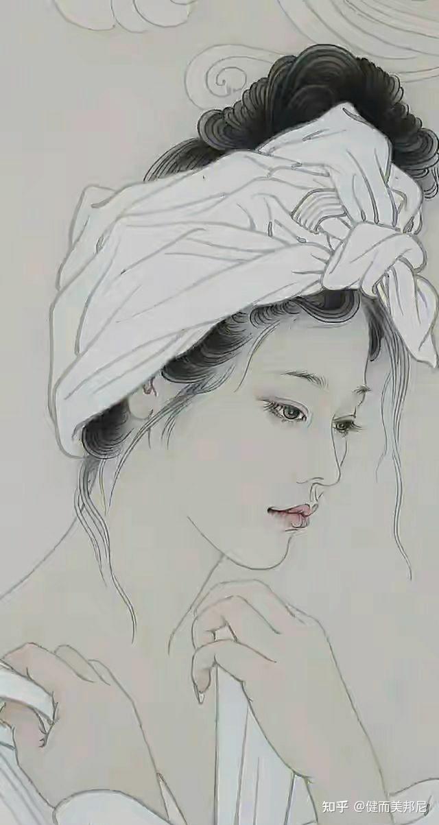 实力派女画家任乘鋈她创作的工笔人物清新典雅华丽美艳