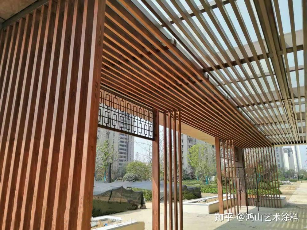 木纹漆-在园林景观仿木设计的为什么这么受欢迎 - 知乎