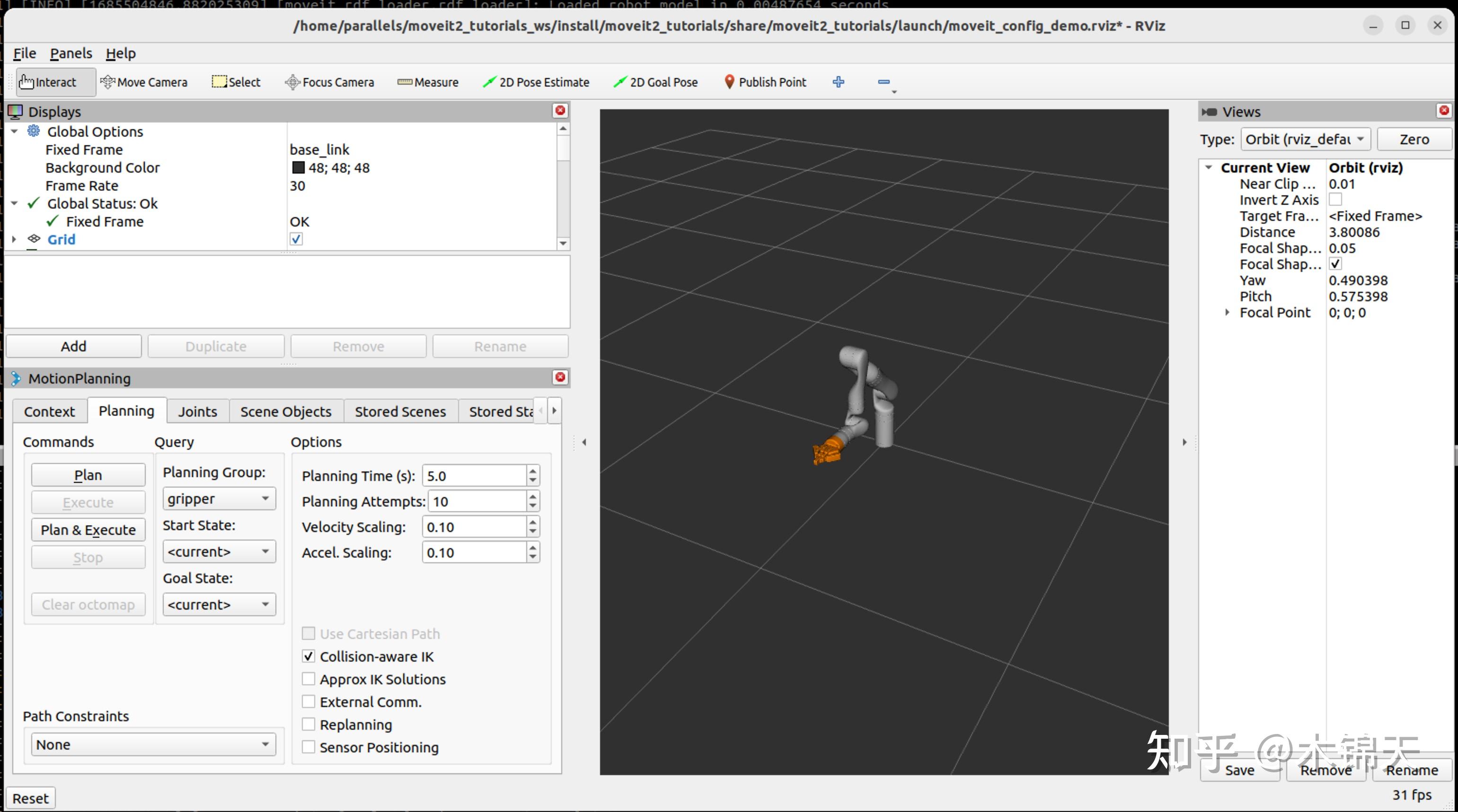 【ROS2 & MoveIt2】MoveIt 2 Tutorials - MoveIt Quickstart in RViz - 知乎