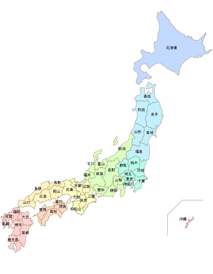 日本的地理位置 地图图片