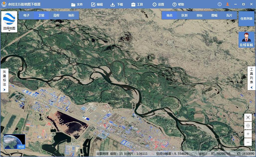 新疆理工学院卫星地图图片