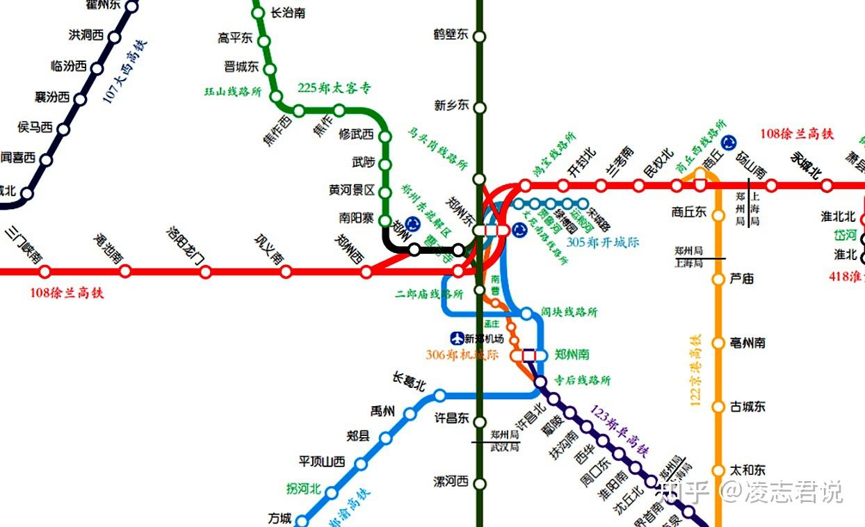 還另外修建了鄭焦,鄭開,鄭機3條城際鐵路