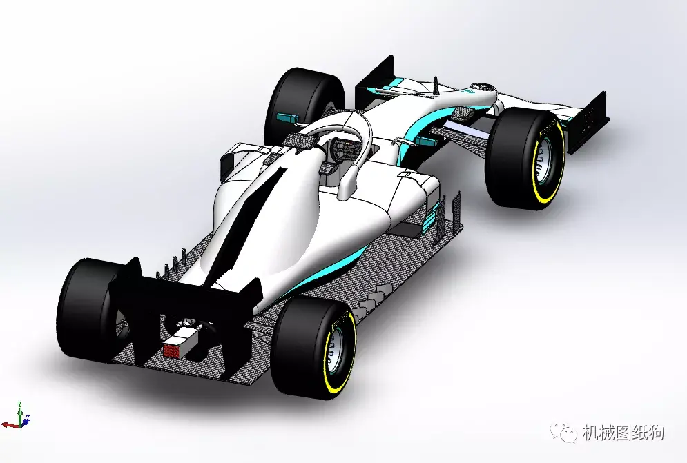 【卡丁赛车】formula 1 f1方程式赛车简易模型3d图纸 solidworks设计