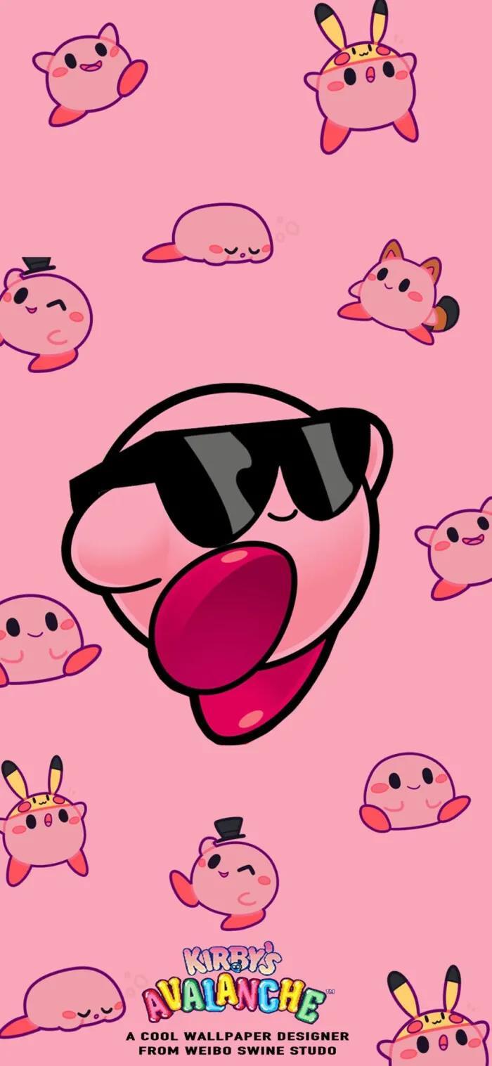 超级可爱辣星之卡比手机全面屏壁纸