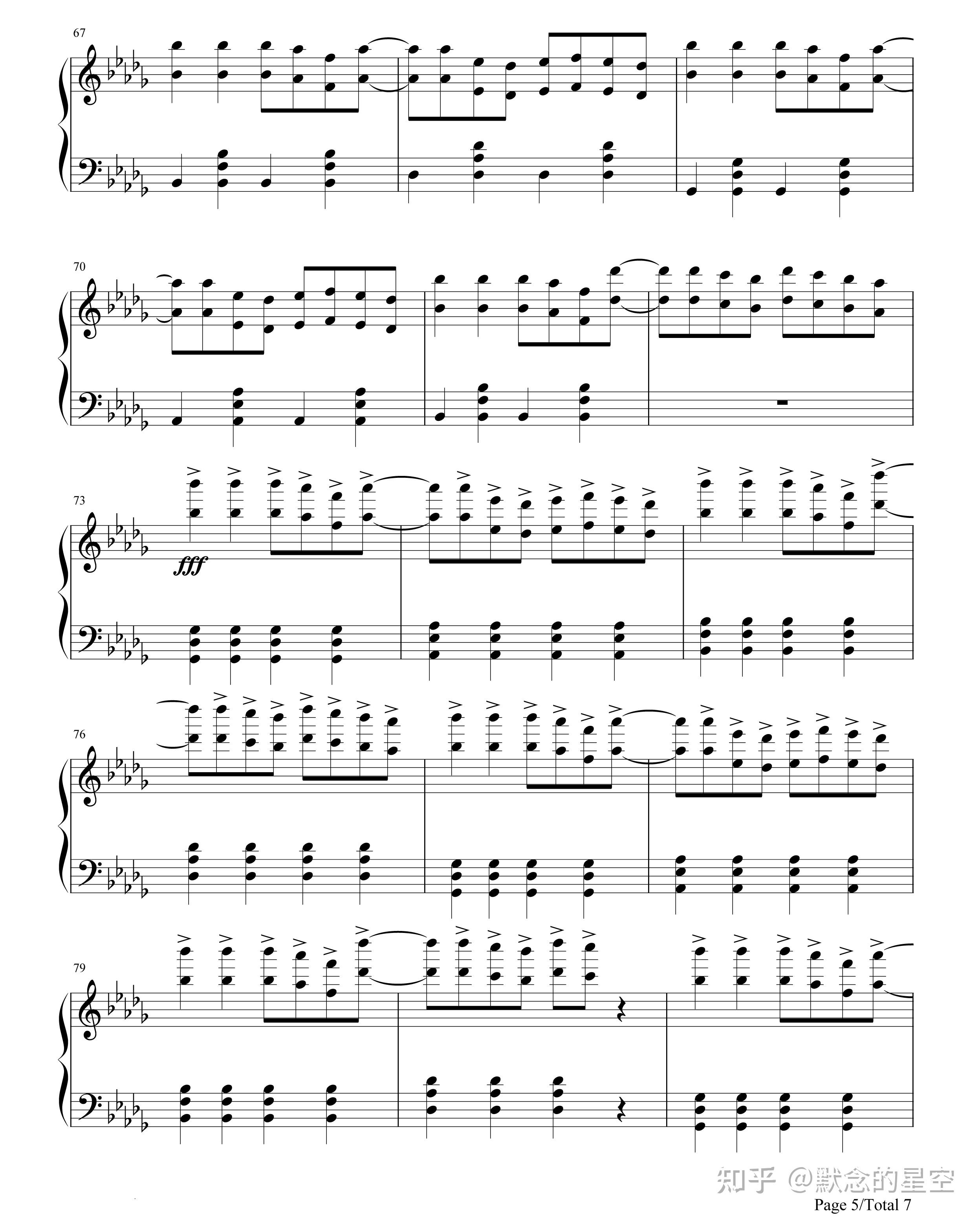 钢琴谱双手简谱双版本janjihorizon