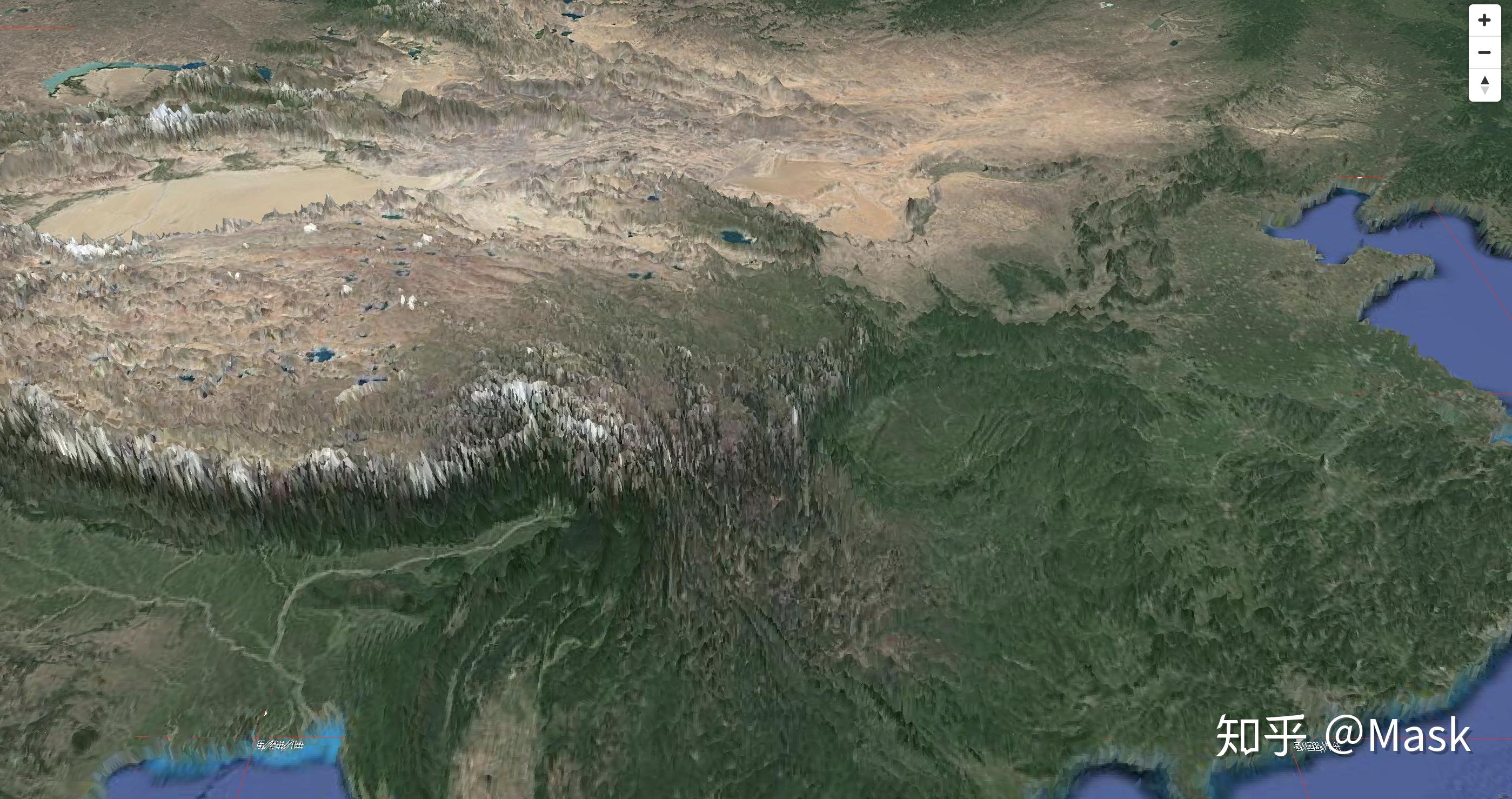 利用webgl在mapboxgl上渲染dem三维空间数据