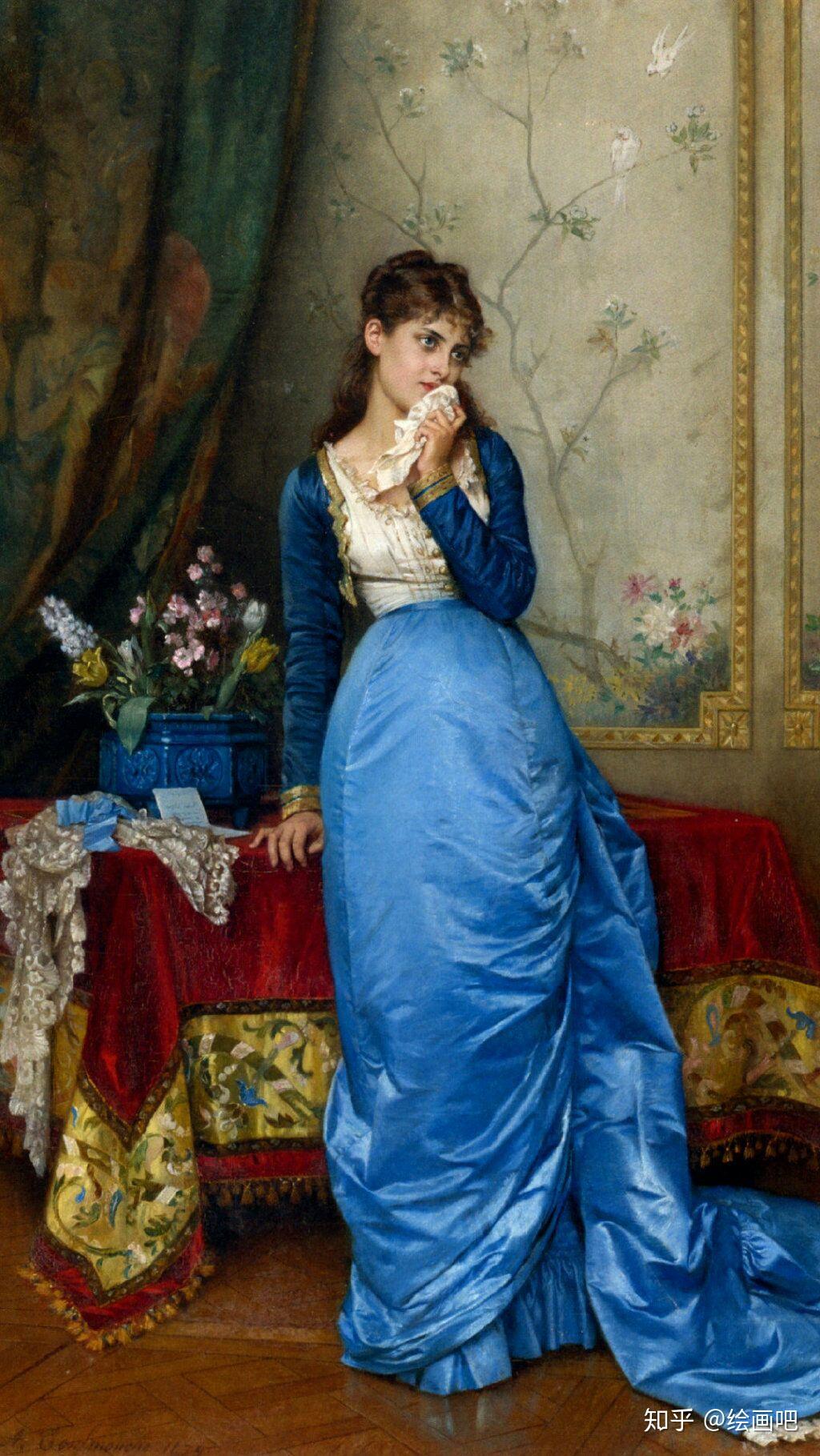 油画:法国画家auguste toulmouche美女贵妇作品欣赏