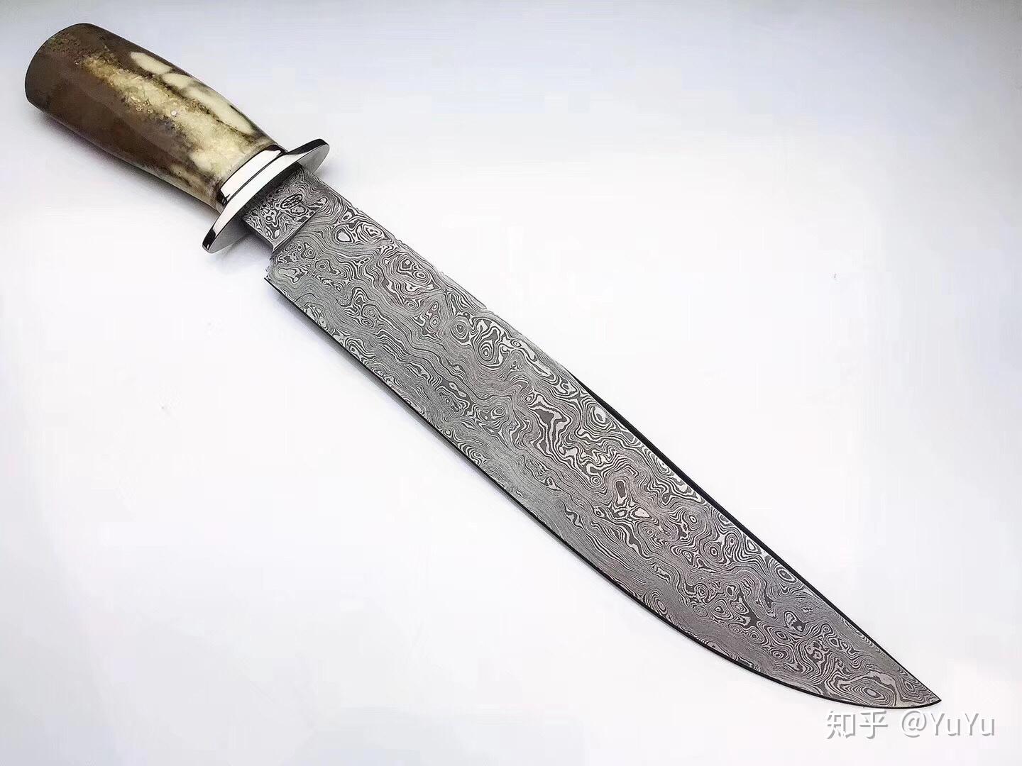 海象牙柄大马士革大号博伊刃