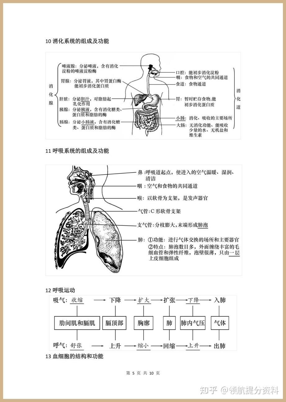 初中生物会考识图题常用结构示意图 - 知乎