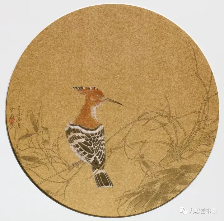 名家画家宋威追摹元画之赵孟頫幽篁戴胜图