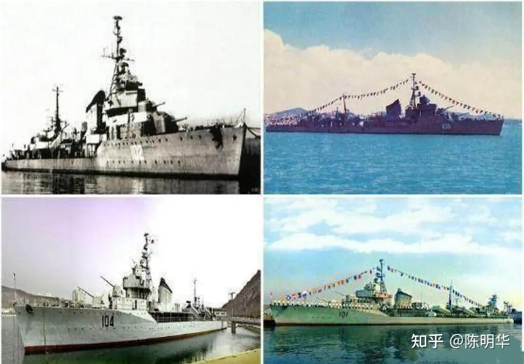 建国初期从苏联引进的(07型)太原舰104号,到现在055万吨大驱 - 知乎