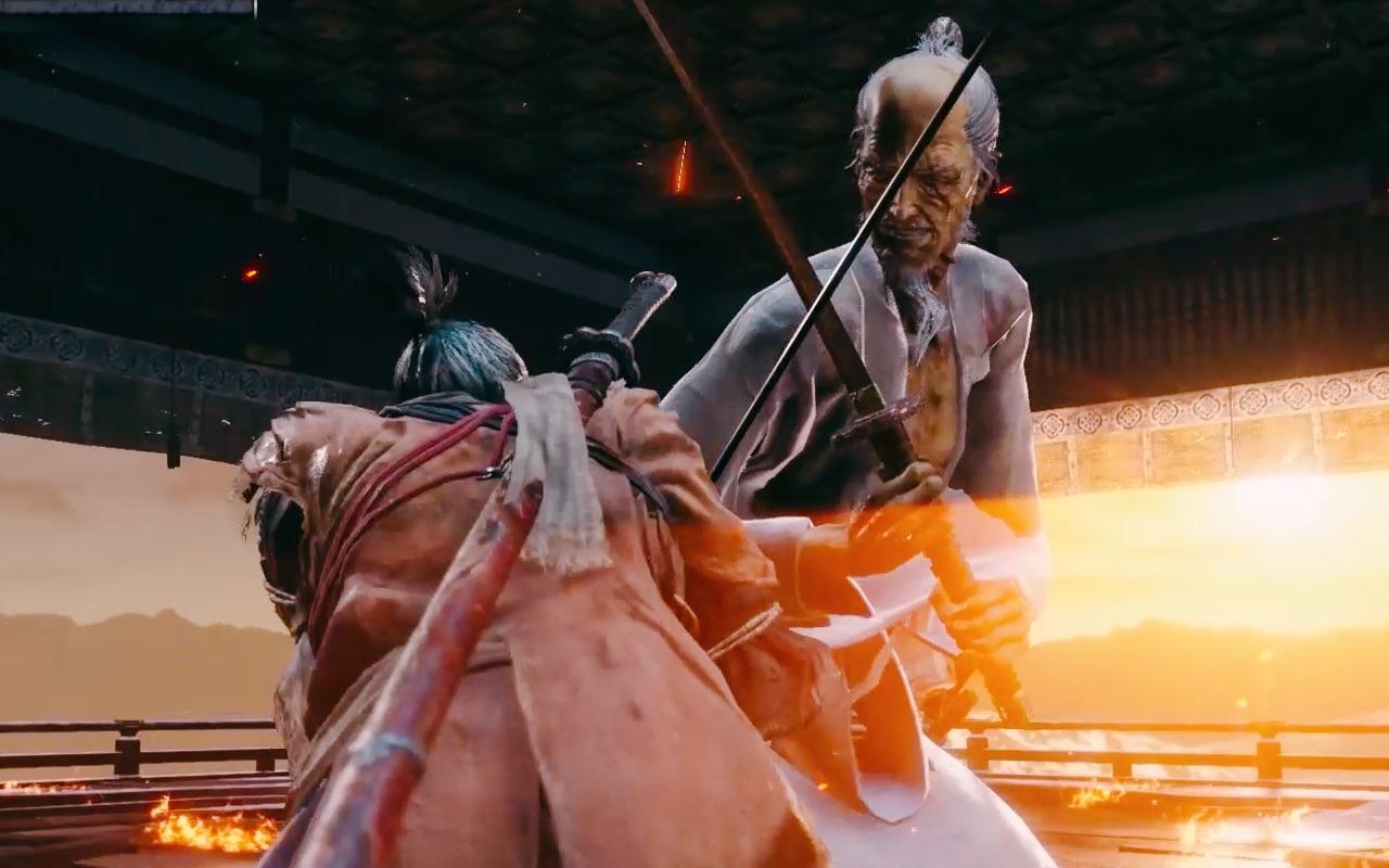 只狼sekiro 苇名背刺王 这个小兵也太强了吧