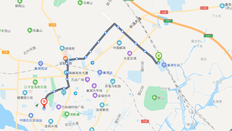 2021年最新安徽巢湖火車東站途經公交車線路乘坐點及其運行時間