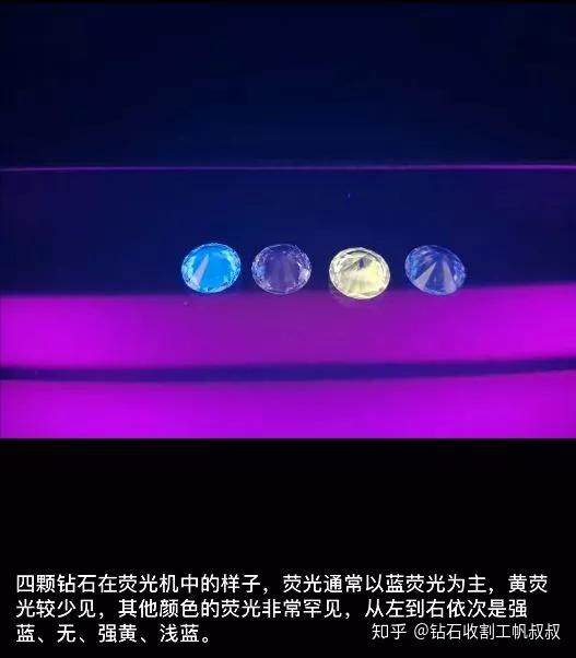 紫外线灯照钻石变蓝图片