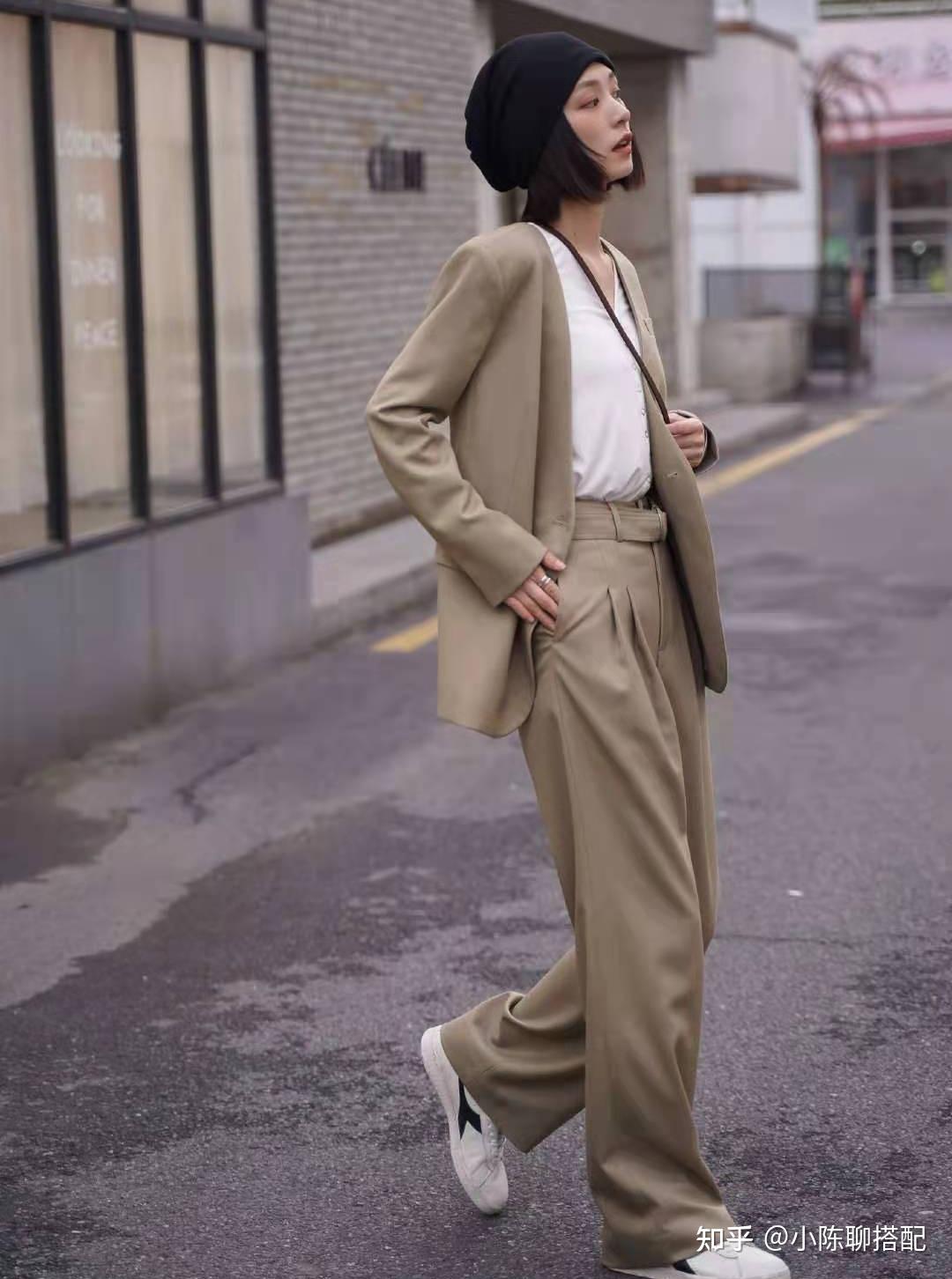 今年超火的bm风穿搭t恤阔腿裤衬衫阔腿裤小个子穿太显高