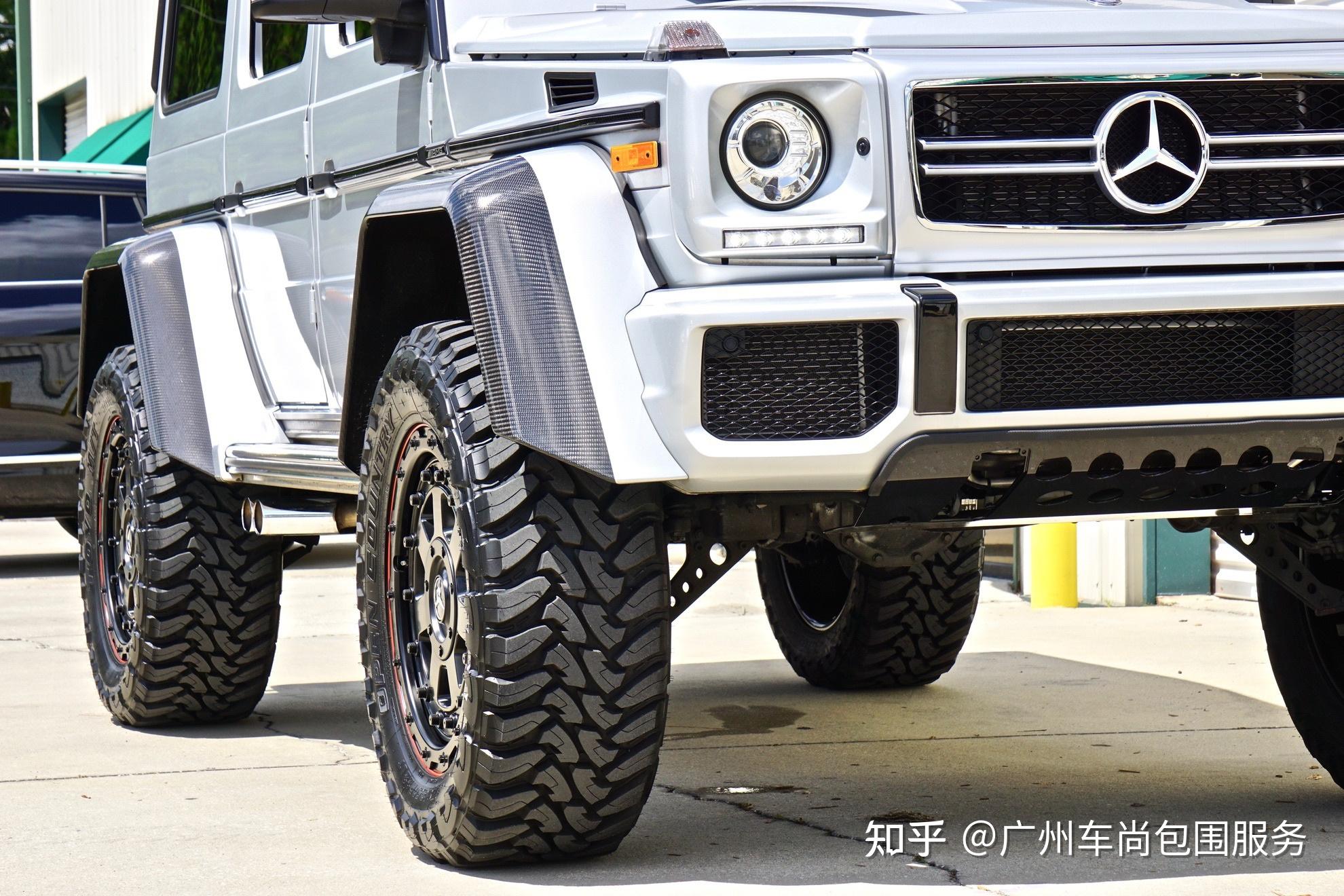 奔驰g63改装4x4宽体干碳轮眉