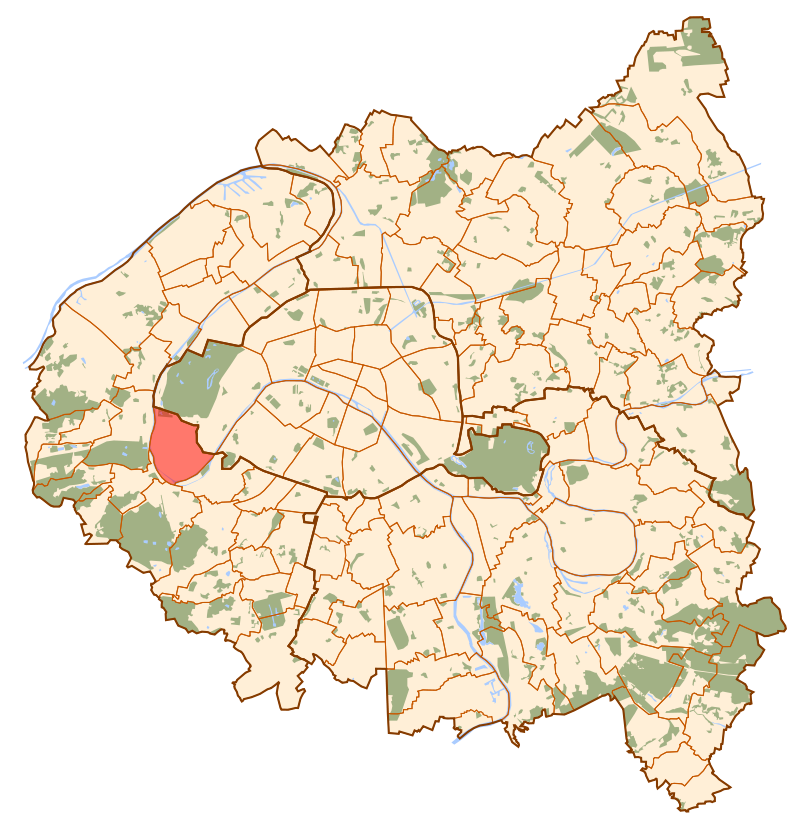 大巴黎地图区域划分图片