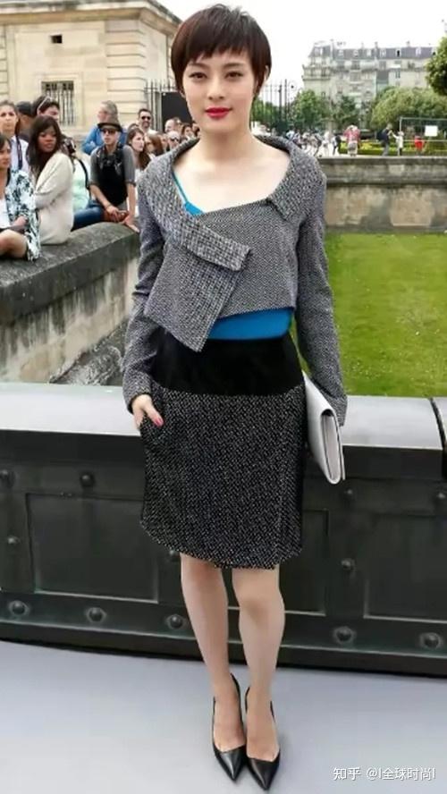 孙俪新造型曝光 千鸟格外套显霸气 五五分刘海干练精致