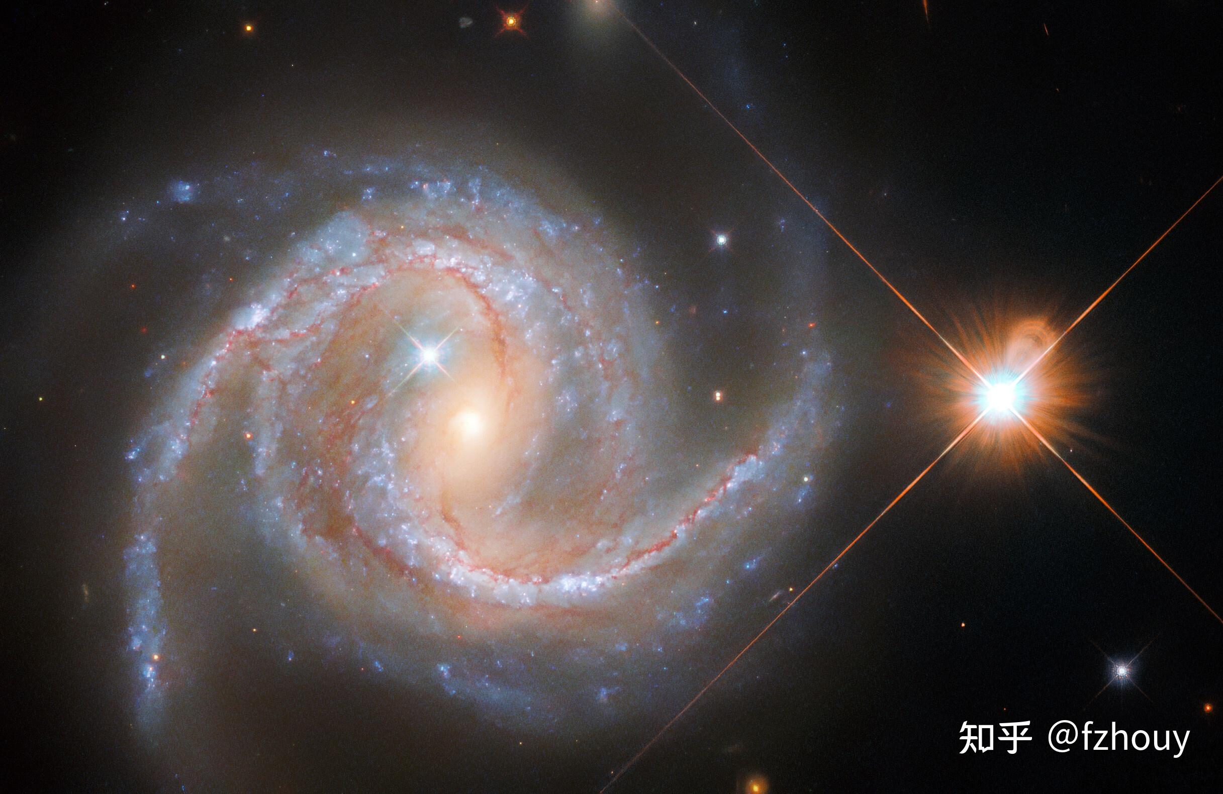 银河系恒星在令人震惊的哈勃照片中光爆风景如画般的螺旋星系 - 知乎