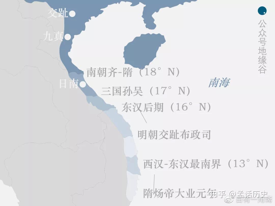 自两广一带渡海袭破林邑国都城,并在林邑故地置比景,海阴,林邑三郡