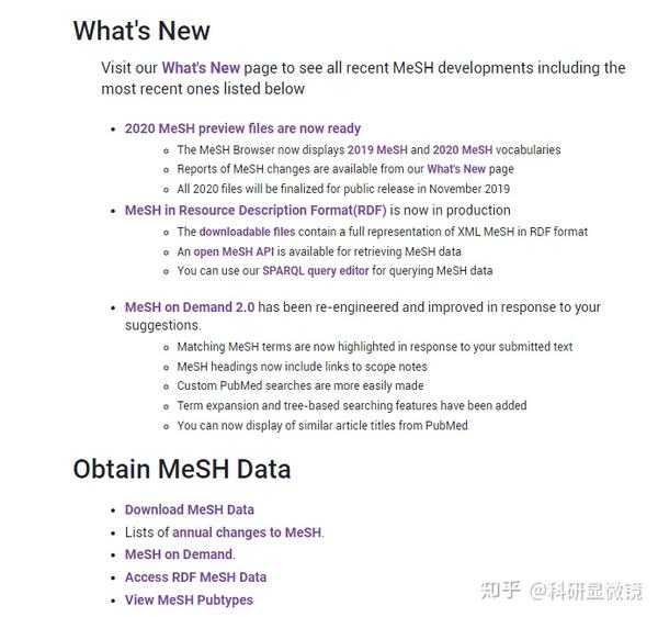 Sci medical subject headings mesh 