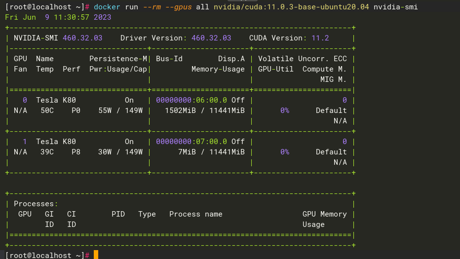 Dell r730 nvidia tesla k80 alamlinux8 docker 