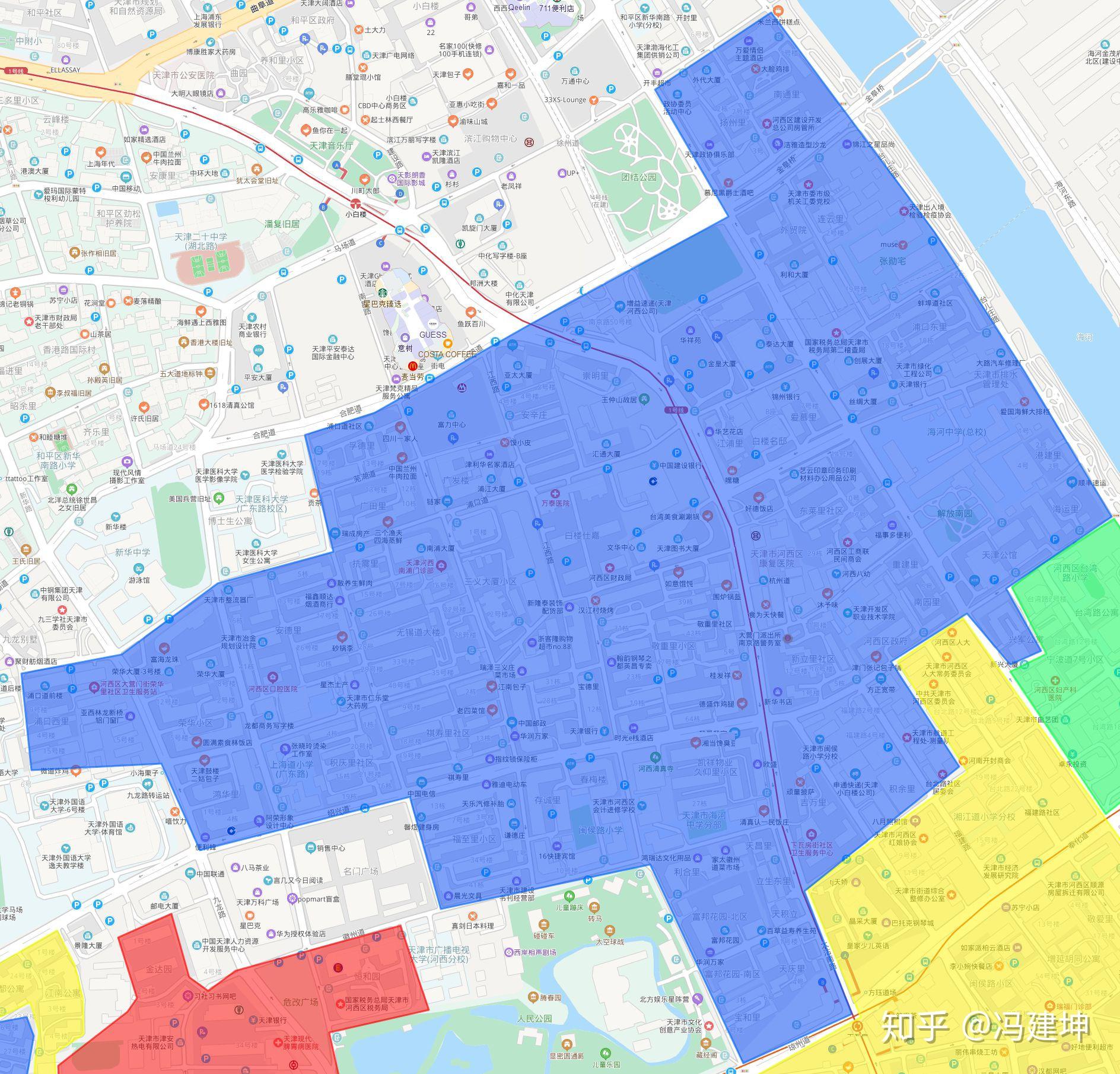 天津市詳細學區分佈 圖第三彈(河西區)更新版 - 知乎