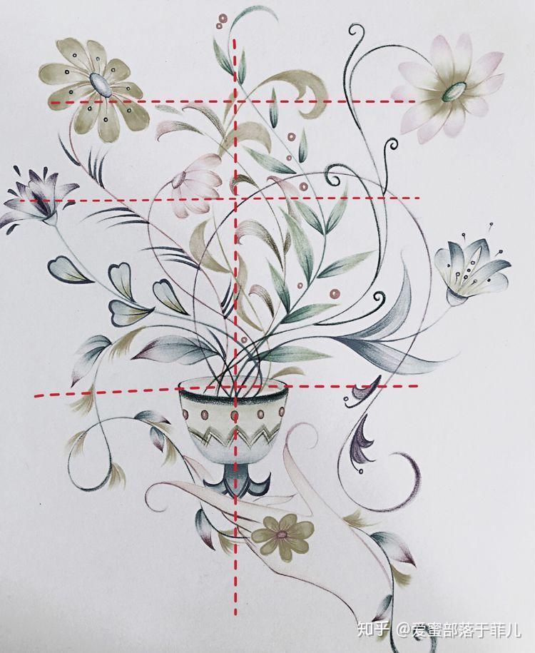 用线条塑造画面的神秘感彩铅手绘教程凤尾花200