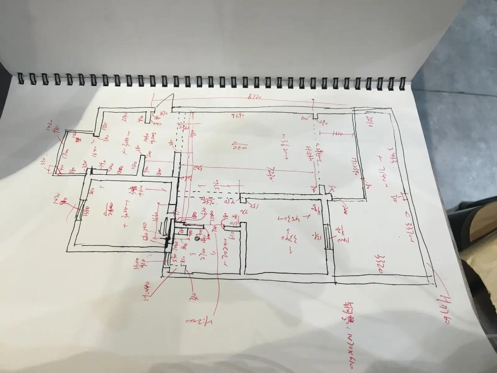 量房的目的了解房屋的原始结构,户型图所展示的尺寸