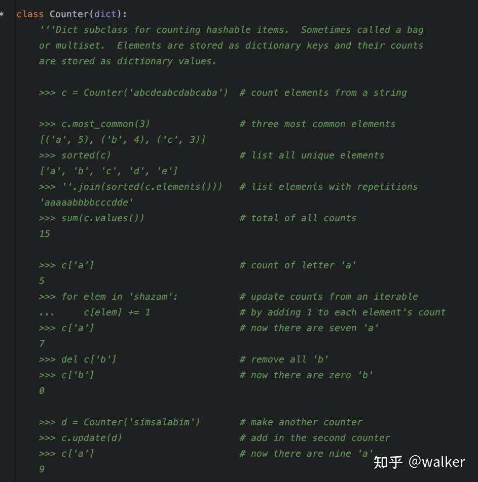 19、Python之容器:快来数一数,24678?Counter能数得更好 - 知乎