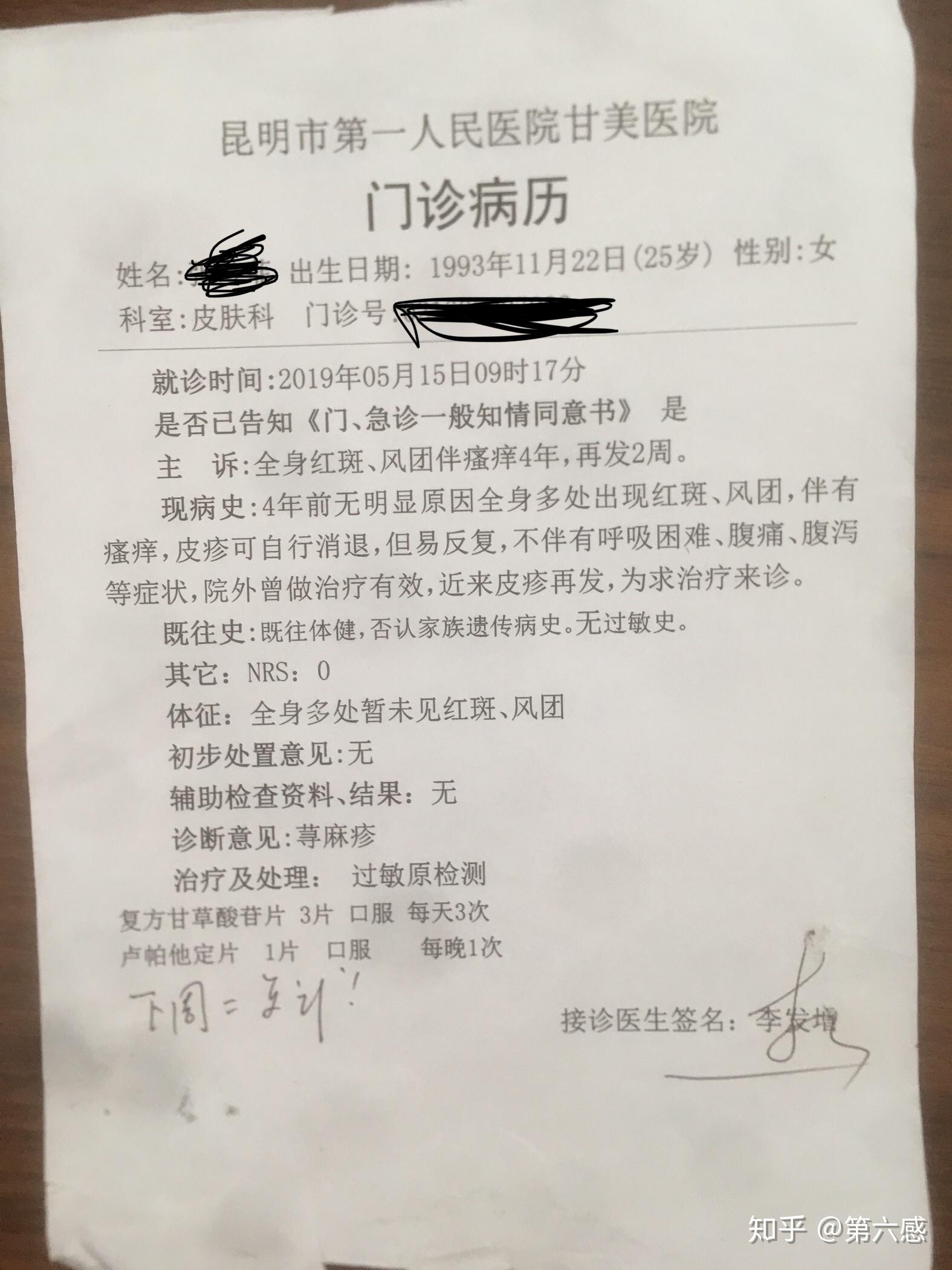 关于我的荨麻疹 