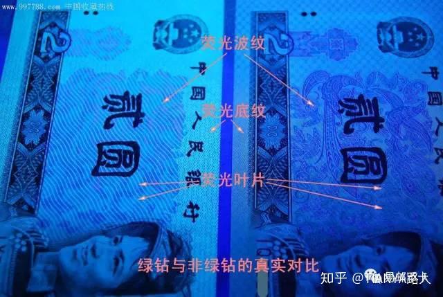 第四套人民币贰元绿钻绿幽灵鉴别- 知乎