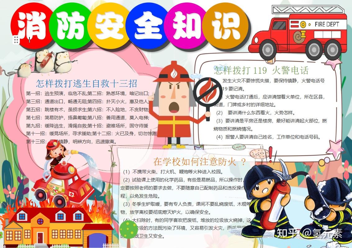 小学生消防安全知识火灾防火校园消防安全教育动态通用ppt模板