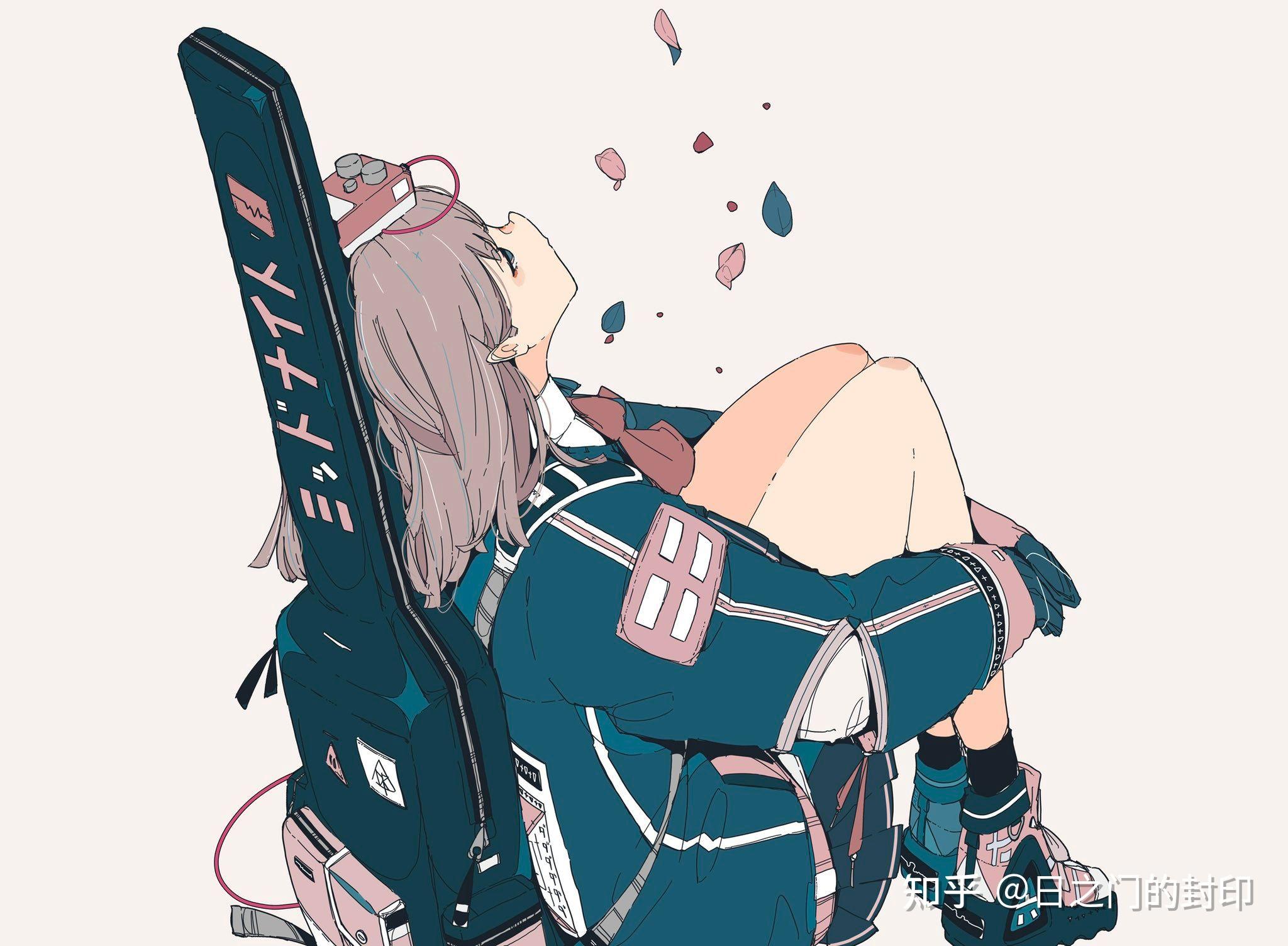 独特的造型手段与低饱和度上色,日系平涂少女太美了!