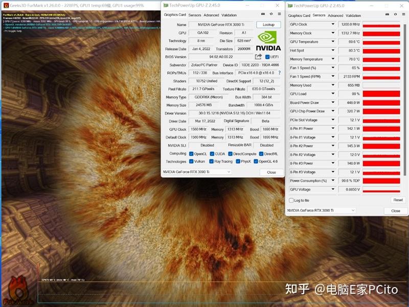 1,3dmark time spy在2k分辨率3dmark time spy测试中,rtx 3090 ti pgf