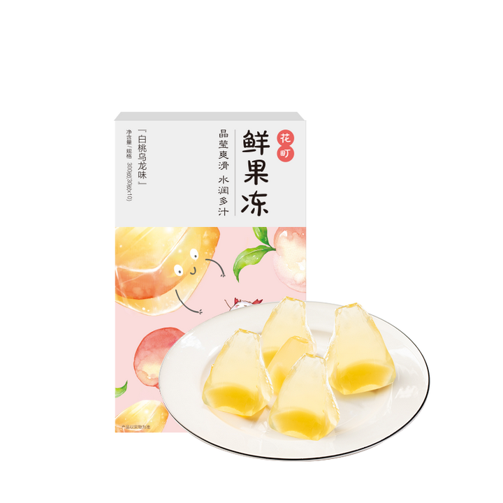 从上班开始就一直在办公室里囤着,包装是纸质的很有质感,果冻超软超嫩