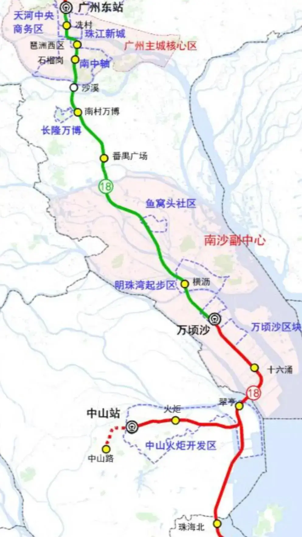 18号线地铁线路图 广州图片