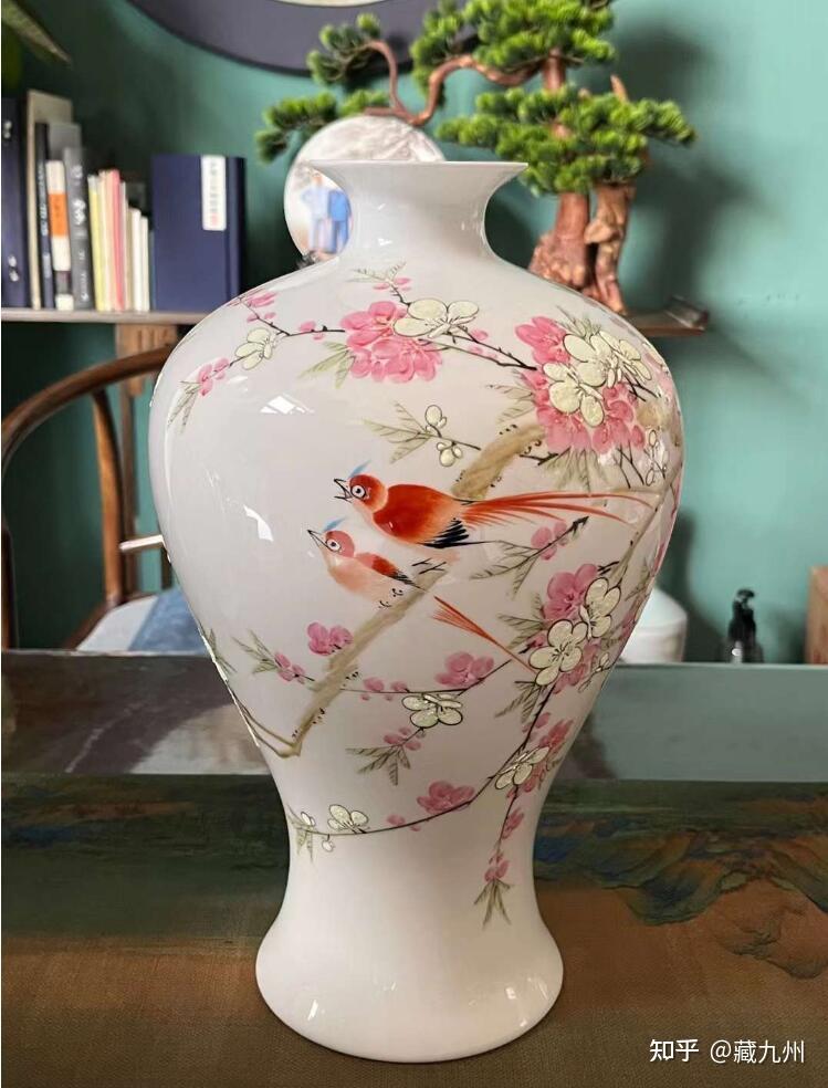宁勤征国瓷粉彩双绝《喜上眉梢》《锦鸡报春》发光大师瓷! - 知乎